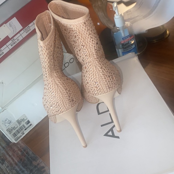 Peep toe rhinestone bootie - Picture 3 of 4